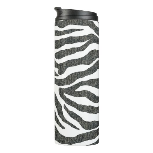 Zebra print Thermal Tumbler Thermosbecher (Nach rechts gedreht)