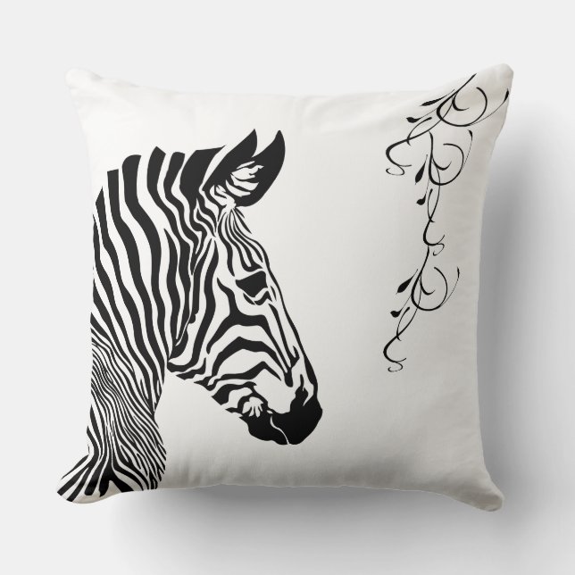 Zebra Print Throw Kissen (Vorderseite)