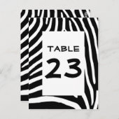 Zebra Print Tischnummer (Vorne/Hinten)