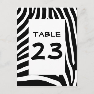 Zebra Print Tischnummer