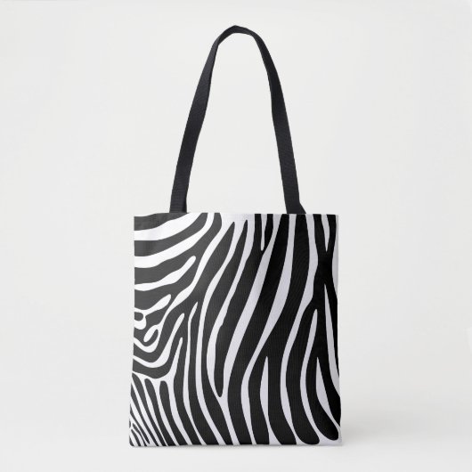 Zebra Print Tote Bag Tasche (Vorderseite)