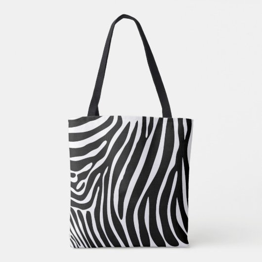 Zebra Print Tote Bag Tasche (Rückseite)