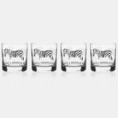 Zebra Print Trinkbehälter Set Whiskyglas (Links)