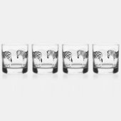Zebra Print Trinkbehälter Set Whiskyglas (Rechts)