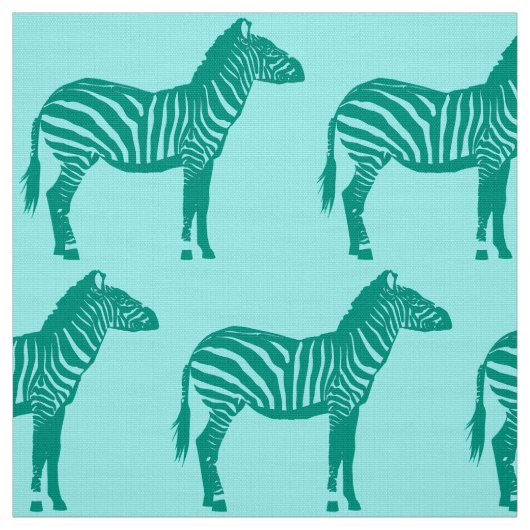 Zebra Print - Türkis und Aqua Stoff (Muster)