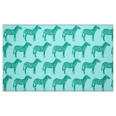 Zebra Print - Türkis und Aqua Stoff (Fat Quarter (45,7 x 55,9 cm))