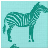 Zebra Print - Türkis und Aqua Stoff (Nahaufnahme)