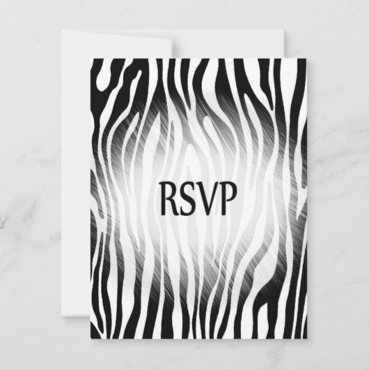 Zebra Print UAWG RSVP Karte (Rückseite)