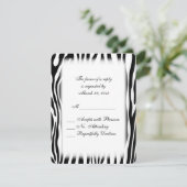 Zebra Print UAWG RSVP Karte (Stehend Vorderseite)