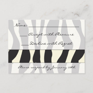 Zebra Print UAWG RSVP Karte