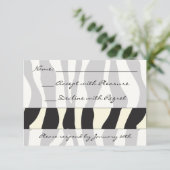 Zebra Print UAWG RSVP Karte (Stehend Vorderseite)