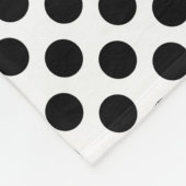 Zebra Print- und Dots-Muster Fleecedecke (Ecke)