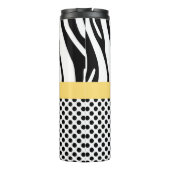 Zebra Print- und Dots-Muster Thermosbecher (Rückseite)