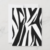 Zebra Print und Hot-Pink Mode Geburtstag Einladung (Rückseite)