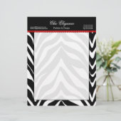 Zebra Print und Red Lace Briefkopf (Stehend Vorderseite)