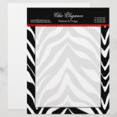 Zebra Print und Red Lace Briefkopf (Vorne/Hinten)