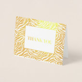Zebra Print Vielen Dank Folienkarte (Vorderseite)