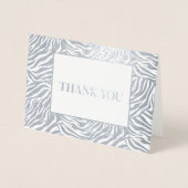 Zebra Print Vielen Dank Folienkarte (Vorderseite)