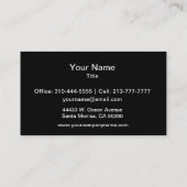 Zebra Print Visitenkarte (Rückseite)