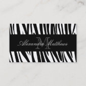 Zebra Print Visitenkarte (Vorderseite)