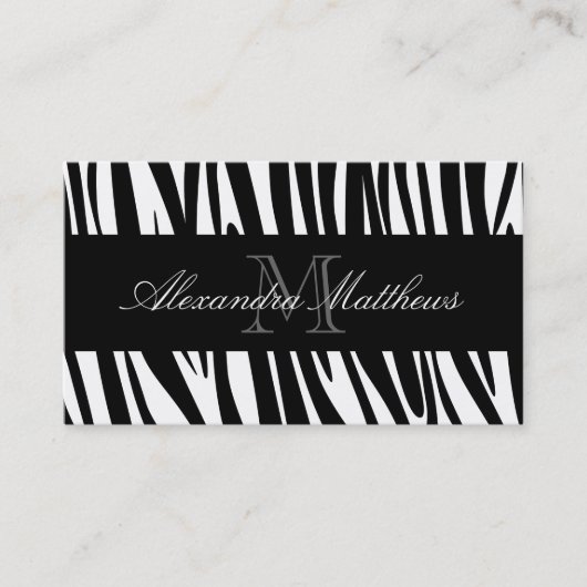 Zebra Print Visitenkarte (Vorderseite)