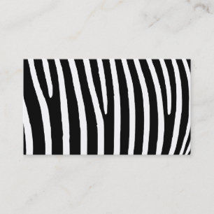 Zebra Print Visitenkarte