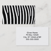 Zebra Print Visitenkarte (Vorne/Hinten)