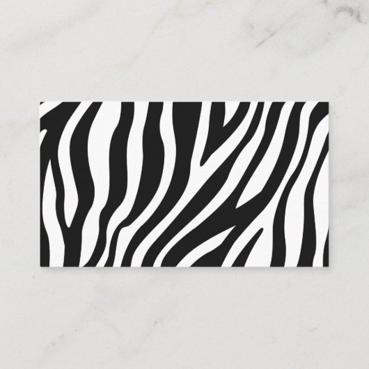 Zebra Print Visitenkarte (Rückseite)