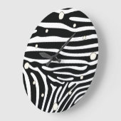 Zebra Print Wall Clock Große Wanduhr (Winkel)