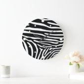 Zebra Print Wall Clock Große Wanduhr (Zuhause)