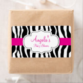 Zebra Print Water Bottle Labels (Insitu)