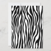 Zebra Print Wedding Einladung (Rückseite)