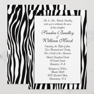 Zebra Print Wedding Einladung