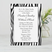 Zebra Print Wedding Einladung (Stehend Vorderseite)