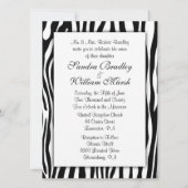 Zebra Print Wedding Einladung (Vorderseite)