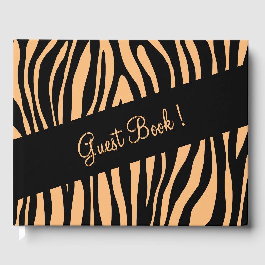 Zebra Print Wedding Gästebuch (Vorderseite)
