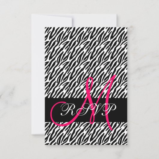 Zebra Print Wedding RSVP für Square Invites (Vorderseite)