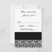 Zebra Print Wedding RSVP für Square Invites (Rückseite)