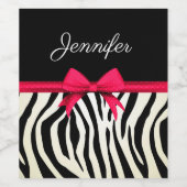 Zebra Print Weinetikett (Einzelnes Label)