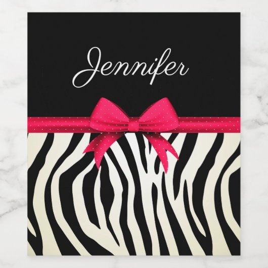 Zebra Print Weinetikett (Einzelnes Label)