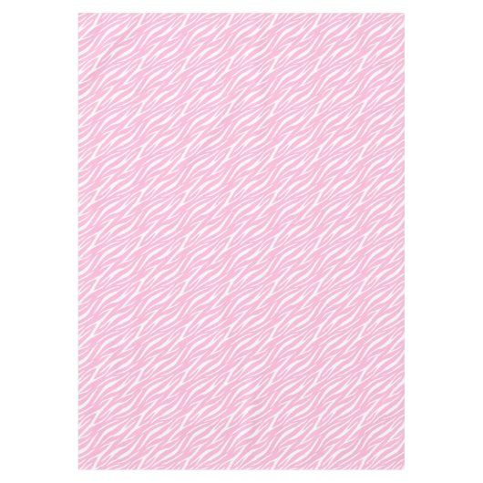 Zebra Print White Light Pink Trendy Niedliche Must Tischdecke (Vorderseite)
