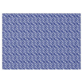 Zebra Print White Navy Blue Niedlich Modern Muster Tischdecke (Vorderseite (Horizontal))