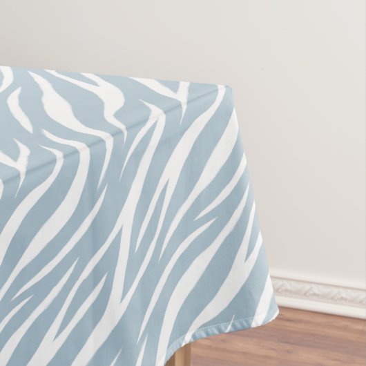 Zebra Print White Powder Blau Niedlich Moderne Mus Tischdecke (Beispiel)