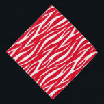 Zebra Print White Red Niedlich Modern Xmas Muster Halstuch<br><div class="desc">Einfache rote und weiße Zebramuster.</div>