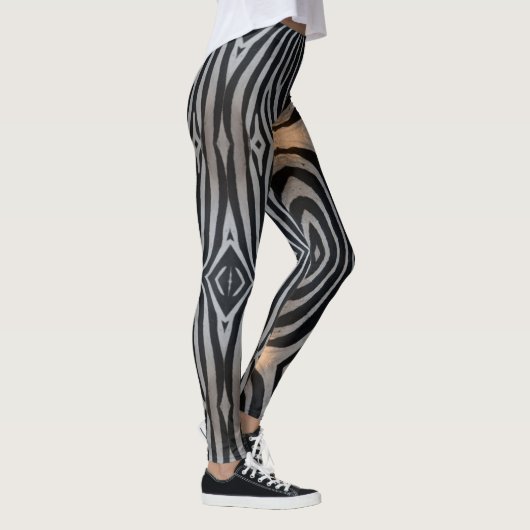 Zebra Print Women's Superior Quality Leggings (Rechts)