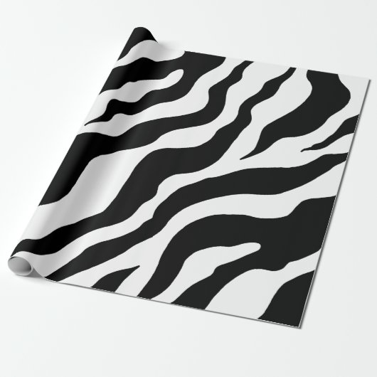 Zebra Print Wrapping Paper Geschenkpapier (Ungerollt)