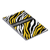 Zebra Print Yellow Mix Personalisiertes Notebook Notizblock (Rechte Seite)
