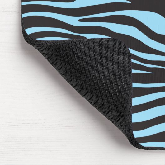Zebra Print, Zebra Stripes, Blue Zebra, Dschungel Mousepad (Ecke)