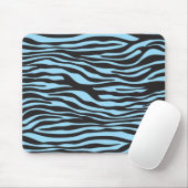 Zebra Print, Zebra Stripes, Blue Zebra, Dschungel Mousepad (Mit Mouse)