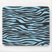 Zebra Print, Zebra Stripes, Blue Zebra, Dschungel Mousepad (Vorne)